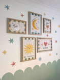 Load image into Gallery viewer, Kids Room Gallery Wall | Silly Goose, Moon and Sun Prints | Framed or Unframed Options