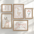 Load image into Gallery viewer, Girls Room Nursery Gallery Wall Art– Bunny & Floral Wall Art - RoseRowanDesign - Wall Art