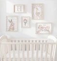 Load image into Gallery viewer, Girls Room Nursery Gallery Wall Art– Bunny & Floral Wall Art - RoseRowanDesign - Wall Art