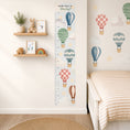 Load image into Gallery viewer, Personalised Children’s Height Chart Wall Sticker - Hot Air Balloons