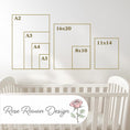 Load image into Gallery viewer, Personalised Girls Nursery Wall Art Set of 3 | Framed or Unframed | Pink Pastel Bedroom Decor | Custom Name Initial Print