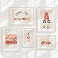 Load image into Gallery viewer, Long Live Boyhood Nursery Prints | Car, Bus & Rocket Decor Playroom Gallery Wall | Optional Frames