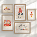 Load image into Gallery viewer, Long Live Boyhood Nursery Prints | Car, Bus & Rocket Decor Playroom Gallery Wall | Optional Frames