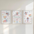 Load image into Gallery viewer, Personalised Fairy Nursery Prints | Custom Name Wall Art | Girls Bedroom Décor with Optional Frames