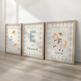 Load image into Gallery viewer, Personalised Goose Nursery Prints Set of 3 | Cowboy Cool Kids Club Wall Art | Playroom Décor with Optional Frames