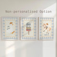 Load image into Gallery viewer, Personalised Goose Nursery Prints Set of 3 | Cowboy Cool Kids Club Wall Art | Playroom Décor with Optional Frames