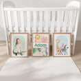 Load image into Gallery viewer, Personalised Safari Nursery Prints | Jungle Animal Wall Art Set | Gender Neutral Décor with Optional Frames