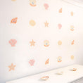 Load image into Gallery viewer, Fabric Seashell Wall Stickers, Shell Nursery Decor, Coastal Wall Decals, Beach Nursery Wall Art, Kids Room Stickers