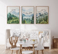 Load image into Gallery viewer, Mountain Nursery Prints | Set of 3 | Adventure Wall Art for Unisex Bedroom - RoseRowanDesign -
