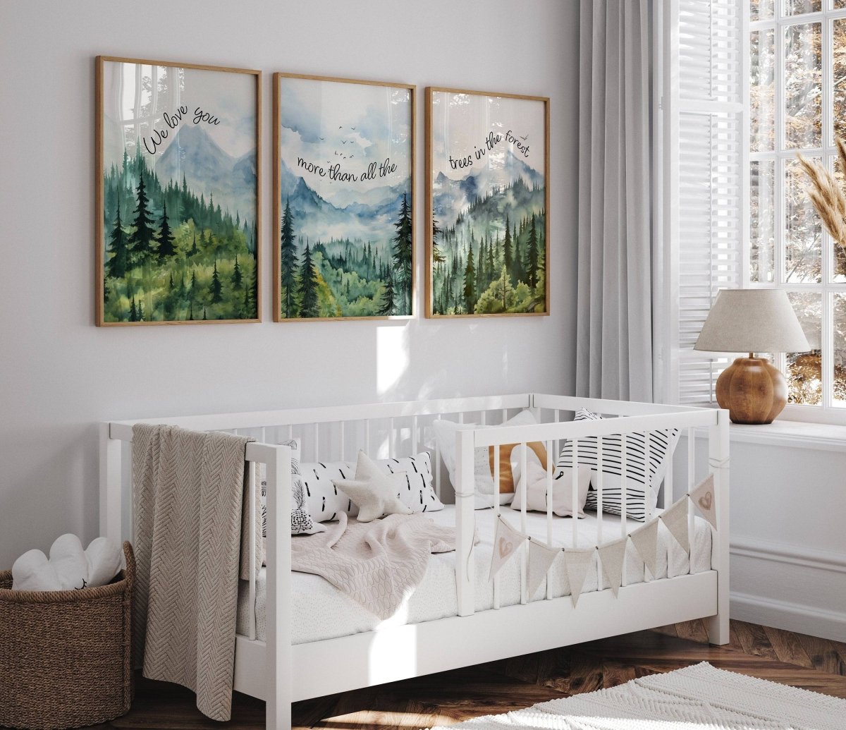Mountain Nursery Prints | Set of 3 | Adventure Wall Art for Unisex Bedroom - RoseRowanDesign -