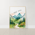 Load image into Gallery viewer, Mountain Nursery Prints | Set of 3 Forest Decor | Green Nursery Wall Art - RoseRowanDesign - Wall Art
