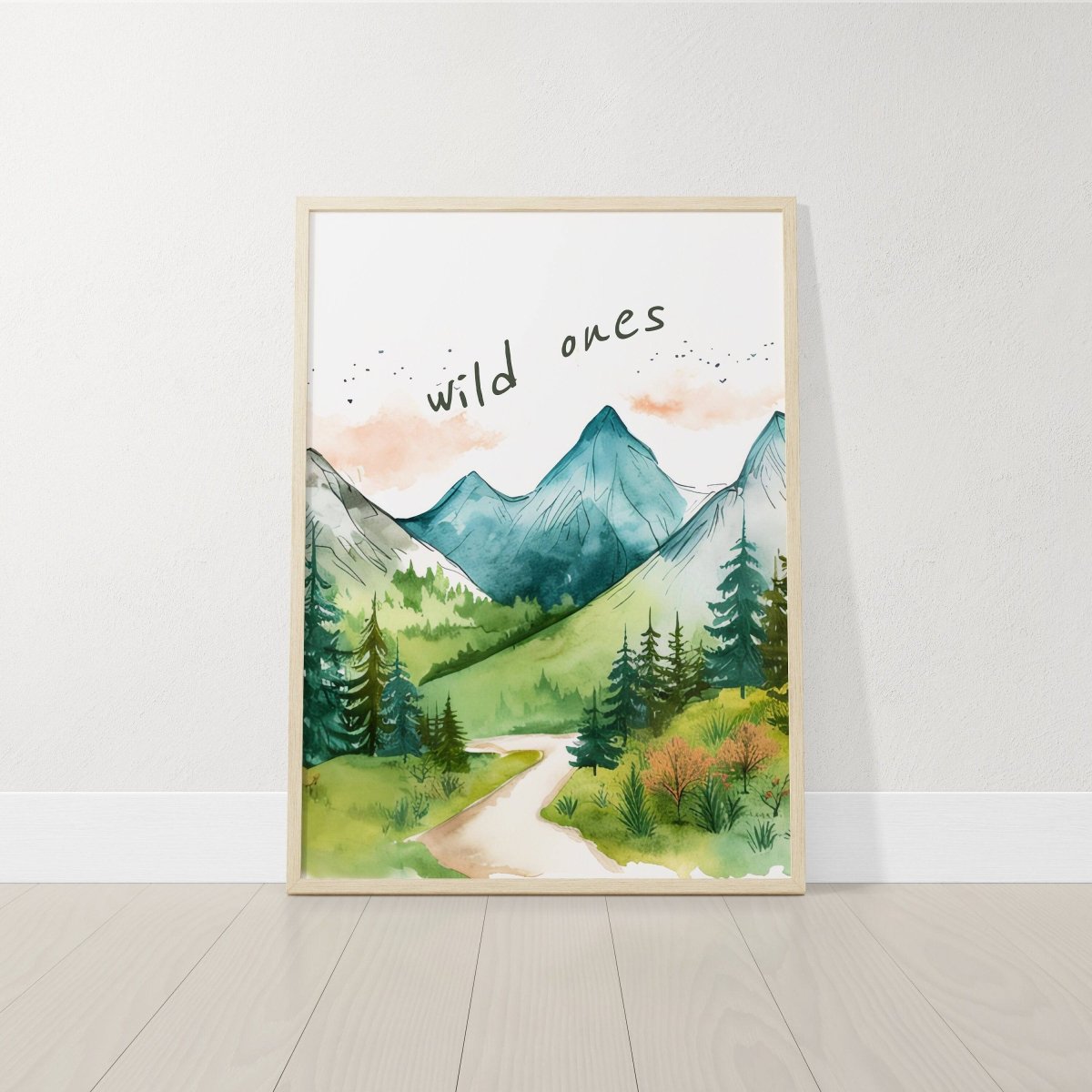 Mountain Nursery Prints | Set of 3 Forest Decor | Green Nursery Wall Art - RoseRowanDesign - Wall Art