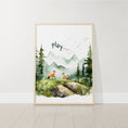 Load image into Gallery viewer, Mountain Nursery Prints | Set of 3 | Green Forest Adventure Wall Art for Unisex Bedroom - RoseRowanDesign -