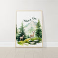 Load image into Gallery viewer, Mountain Nursery Prints | Set of 3 | Green Forest Adventure Wall Art for Unisex Bedroom - RoseRowanDesign -