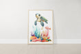 Load image into Gallery viewer, Nautical Nursery Wall Art | Ocean Theme Prints | Colorful Sea Creature Decor | Set of 3 - RoseRowanDesign - Wall Art