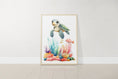 Load image into Gallery viewer, Nautical Nursery Wall Art | Ocean Theme Prints | Colorful Sea Creature Decor | Set of 3 - RoseRowanDesign - Wall Art