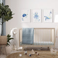 Load image into Gallery viewer, Nautical Nursery Wall Art | Ocean Theme Prints | Kids' Playroom Decor | Set of 3 - RoseRowanDesign - Wall Art