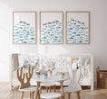 Load image into Gallery viewer, Nautical Nursery Wall Art | Set of 3 Ocean Theme Prints | Blue Boys' Room Decor - RoseRowanDesign - Wall Art