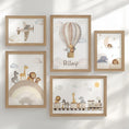 Load image into Gallery viewer, Neutral Safari Nursery Gallery Wall Art – Personalised Animal Prints - RoseRowanDesign - Wall Art