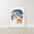 Load image into Gallery viewer, Night Sky Fox Nursery Prints | Set of 3 | Boho Wall Art | Gender Neutral Nursery Decor - RoseRowanDesign - Wall Art