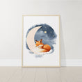 Load image into Gallery viewer, Night Sky Fox Nursery Prints | Set of 3 | Boho Wall Art | Gender Neutral Nursery Decor - RoseRowanDesign - Wall Art