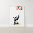 Load image into Gallery viewer, Panda Bear Nursery Prints | Set of 3 | Neutral Animal Wall Art for Baby's Bedroom - RoseRowanDesign -