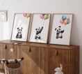 Load image into Gallery viewer, Panda Bear Nursery Prints | Set of 3 | Neutral Animal Wall Art for Baby's Bedroom - RoseRowanDesign -