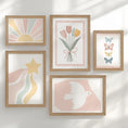 Load image into Gallery viewer, Pastel Nursery Gallery Wall Art – Tulips, Dove & Butterflies - RoseRowanDesign - Wall Art