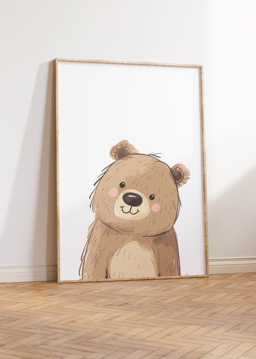 Peeking Bears Nursery Prints | Set of 3 Bear - Themed Gender Neutral Wall Art - RoseRowanDesign - Wall Art