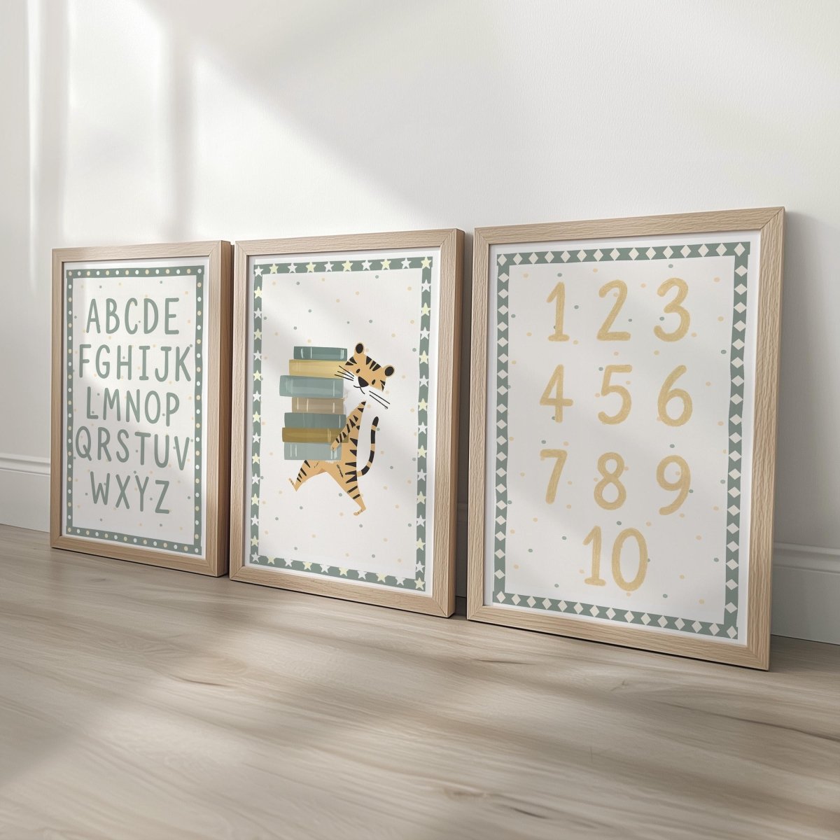Personalised Alphabet & Number Nursery Prints – Educational Set - RoseRowanDesign -