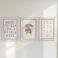 Load image into Gallery viewer, Personalised Alphabet & Number Nursery Prints – Educational Set - RoseRowanDesign -