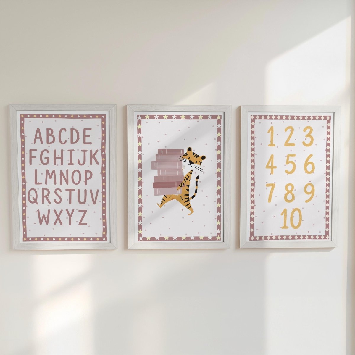 Personalised Alphabet & Number Nursery Prints – Educational Set - RoseRowanDesign -