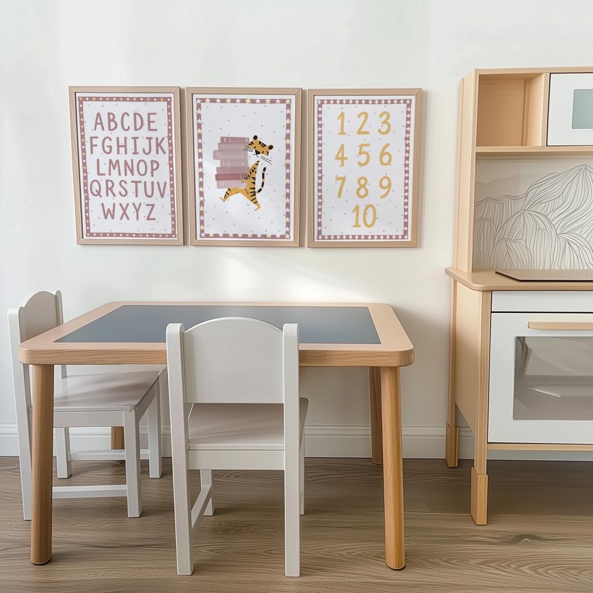 Personalised Alphabet & Number Nursery Prints – Educational Set - RoseRowanDesign -