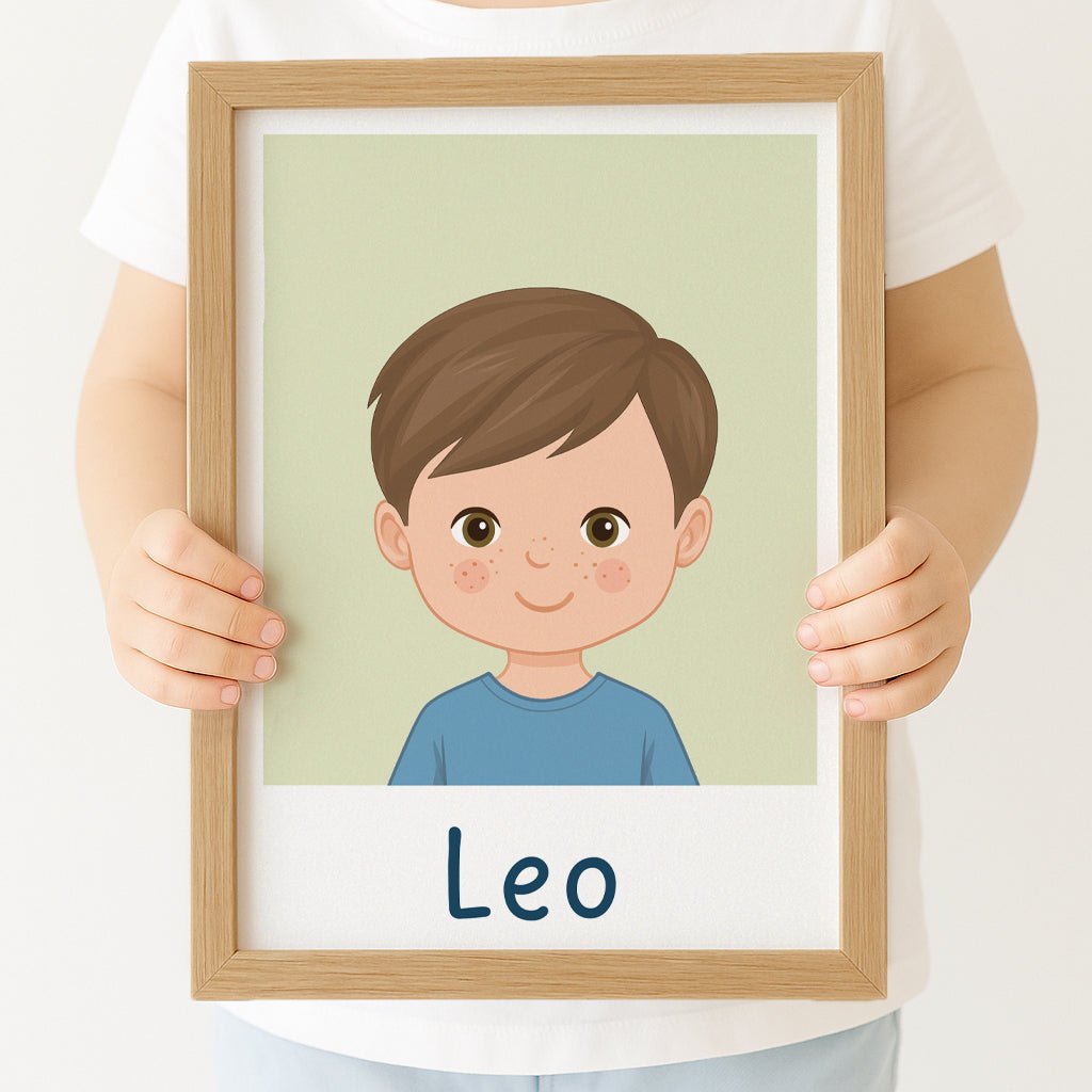Personalised Children's Portrait Print – Custom Character & Name - RoseRowanDesign -