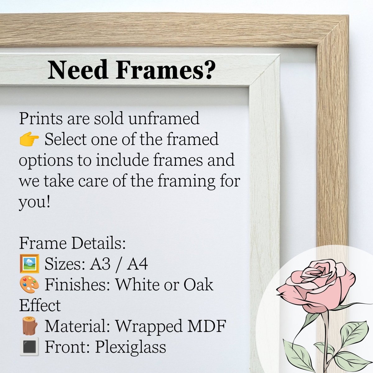 Personalised Children's Portrait Print – Custom Character & Name - Scalloped - RoseRowanDesign -