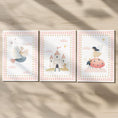 Load image into Gallery viewer, Personalised Fairy Tale Nursery Print Set – Castle, Fairy & Magical Creatures - RoseRowanDesign -
