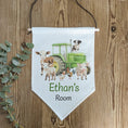 Load image into Gallery viewer, Personalised Farm Animal Name Pennant Wall Flag | Nursery Decor for Kids Room - RoseRowanDesign - Wall Art