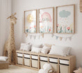 Load image into Gallery viewer, Personalised Girls Nursery Wall Prints | Set of 3 | Pastel Colours - RoseRowanDesign - Wall Art