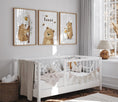 Load image into Gallery viewer, Personalised Honey Bears | Set of 3 Prints - RoseRowanDesign - Wall Art