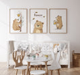 Load image into Gallery viewer, Personalised Honey Bears | Set of 3 Prints - RoseRowanDesign - Wall Art