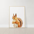 Load image into Gallery viewer, Personalised Name Woodland Animal Nursery Prints | Set of 3 Neutral Forest Wall Art for Baby Bedroom - RoseRowanDesign - Wall Art