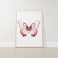 Load image into Gallery viewer, Personalised Pink Butterflies | Set of 3 Nursery Wall Art | Girls' Room Decor - RoseRowanDesign -
