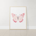 Load image into Gallery viewer, Personalised Pink Butterflies | Set of 3 Nursery Wall Art | Girls' Room Decor - RoseRowanDesign -