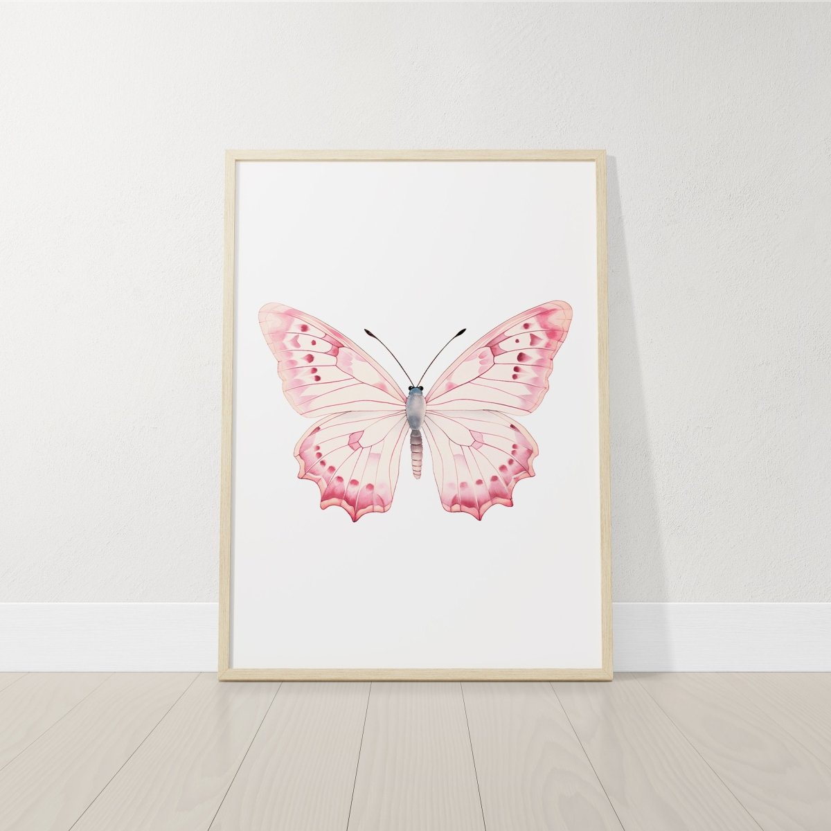 Personalised Pink Butterflies | Set of 3 Nursery Wall Art | Girls' Room Decor - RoseRowanDesign -