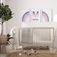 Load image into Gallery viewer, Personalised Rainbow | Set of 3 Prints | Purple Girls Room Print Set - RoseRowanDesign - Wall Art
