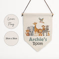 Load image into Gallery viewer, Personalised Safari Animal Name Pennant Wall Flag | Kids Room Decor & Door Hanger - RoseRowanDesign -
