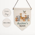 Load image into Gallery viewer, Personalised Safari Animal Name Pennant Wall Flag | Kids Room Decor & Door Hanger - RoseRowanDesign -