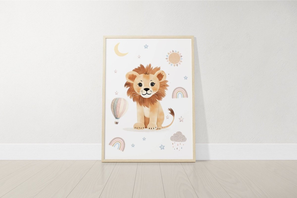 Personalised Safari Animal Prints | Set of 3 Boho Nursery Wall Art for Baby’s Room - RoseRowanDesign -