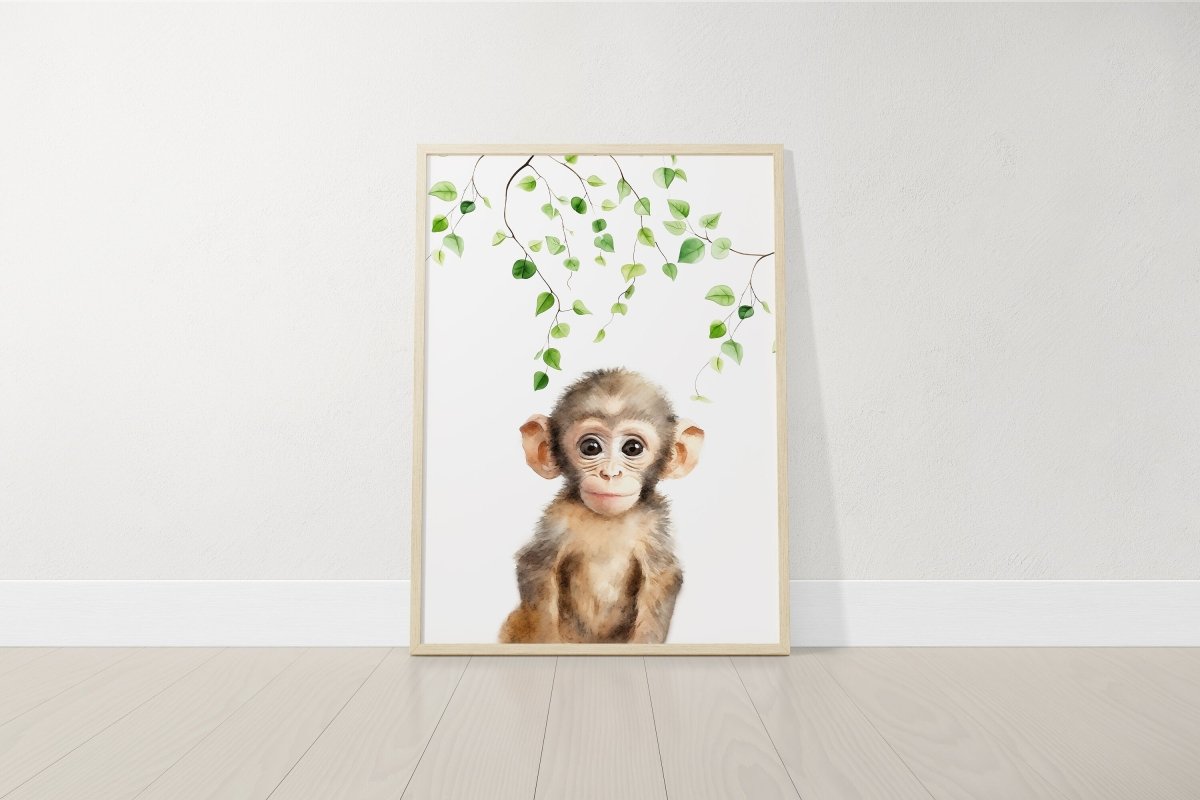 Personalised Safari Name Prints | Jungle Theme | Set of 3 Nursery Decor - RoseRowanDesign - Wall Art