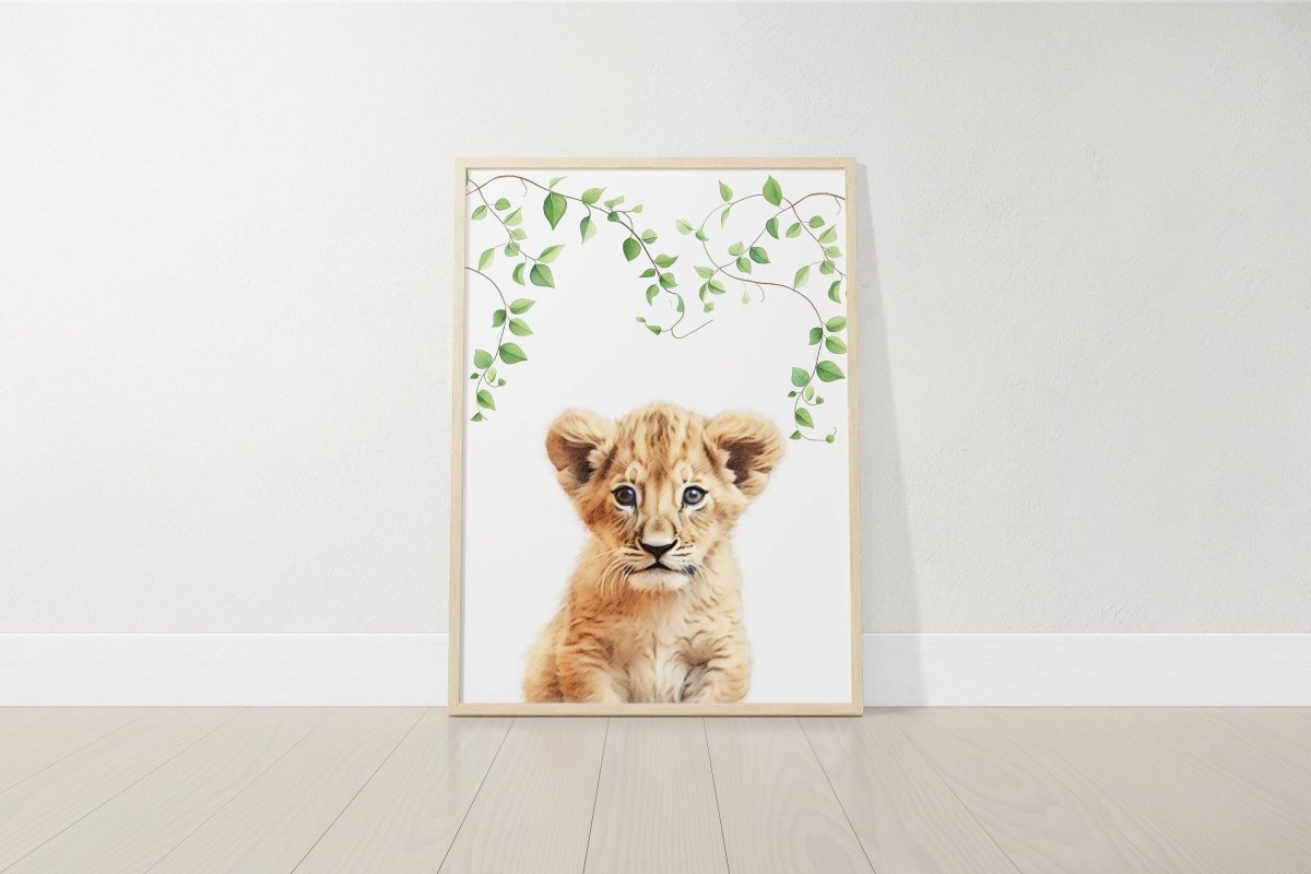 Personalised Safari Name Prints | Jungle Theme | Set of 3 Nursery Decor - RoseRowanDesign - Wall Art